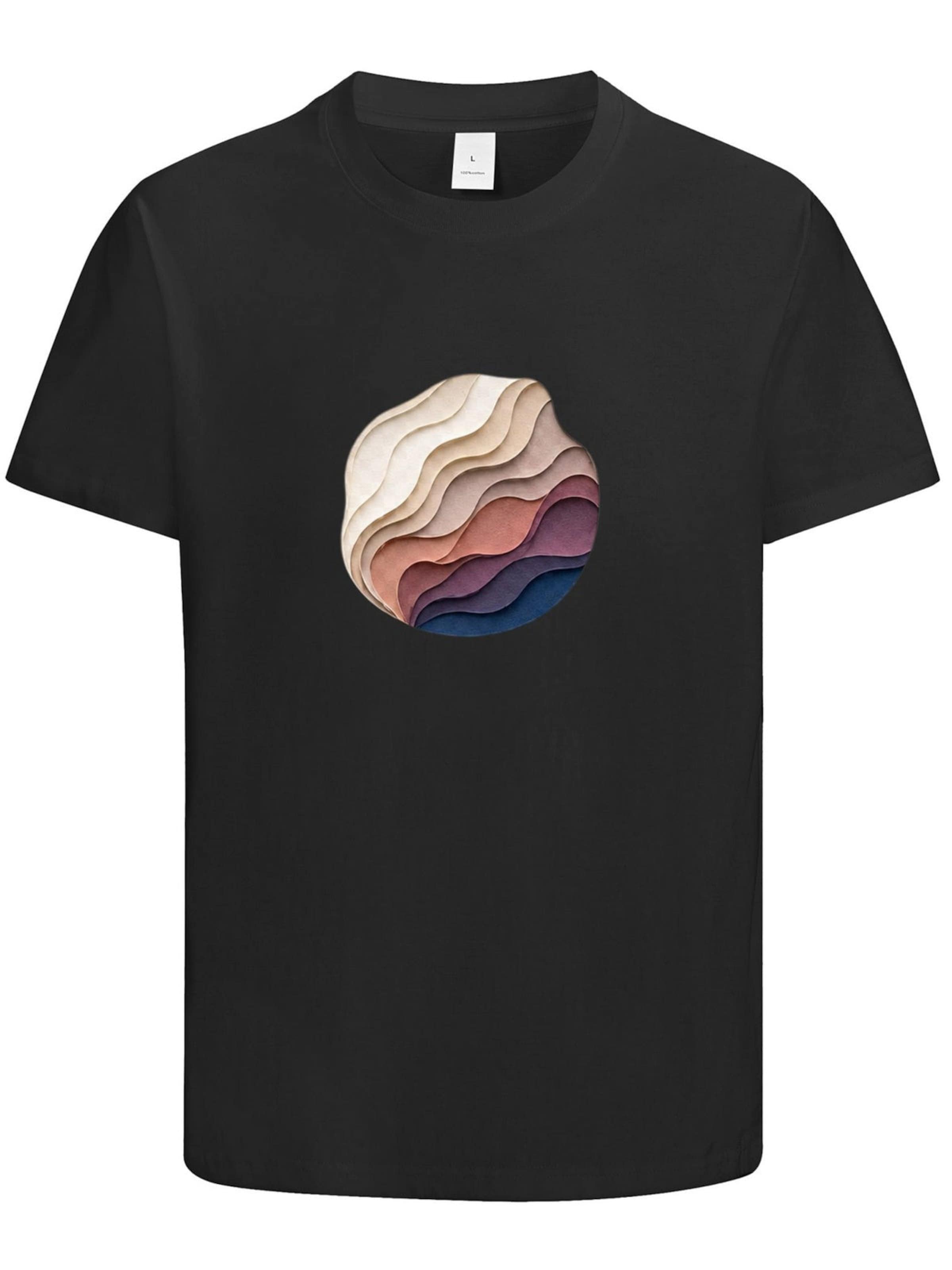 HUSKSWARE Shirt 'Grafik'‌‌‌‌‌‌‌‌‌ in Schwarz: Vorderseite