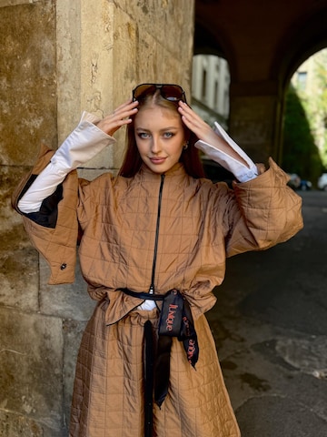 Veste mi-saison 'Quilted Short Jacket' IUnique en marron