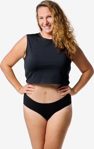 Moodies Undies Slip 'Hiphugger lasercut everyday' in Zwart: voorkant