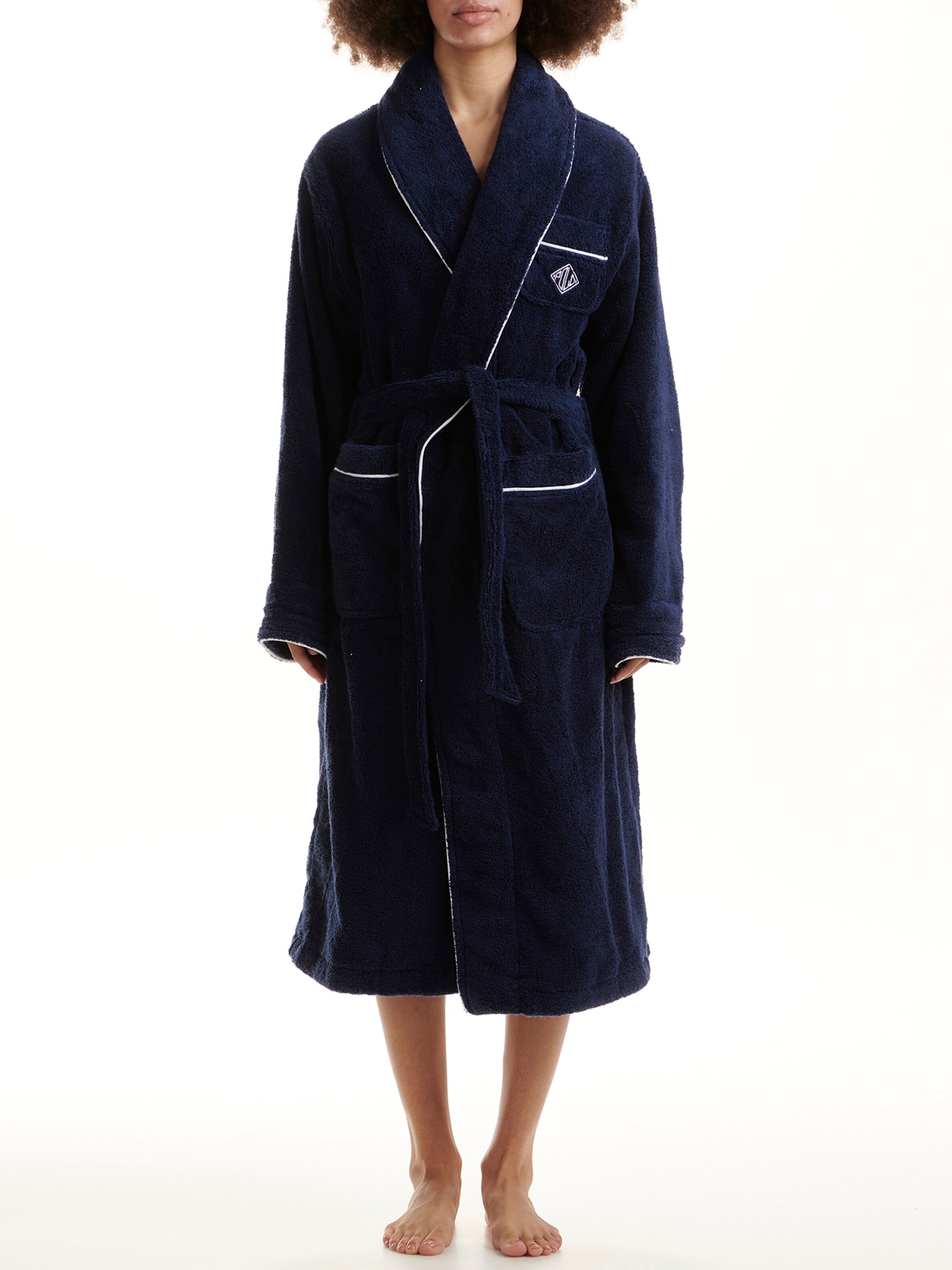 Polo Ralph Lauren Badjas lang Essentials in Navy ABOUT YOU