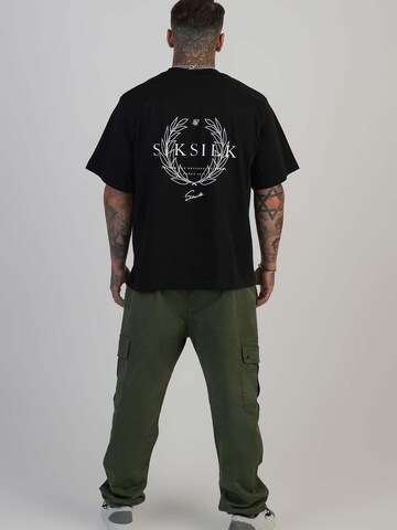 SikSilk Regular Sporthose 'Loose Fit Cargos'‌‌‌‌‌‌‌ in Grün
