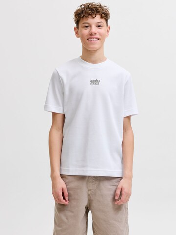 Jack & Jones Junior Μπλουζάκι 'JCOBreeze' σε λευκό: μπροστά