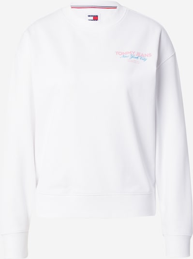 Tommy Jeans Sweatshirt 'ESSENTIAL' i turkos / rosa / vit, Produktvy