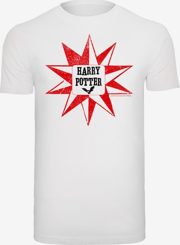 T-Shirt 'Harry Potter Hedwig Star' F4NT4STIC en blanc : devant