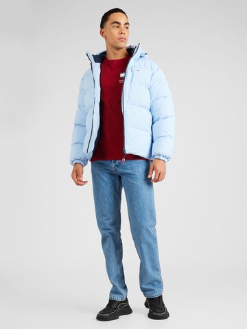 Tommy Jeans Zimní bunda 'ESSENTIAL' – modrá
