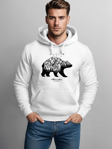 Neverless Sweatshirt 'Mountain Bear' in White