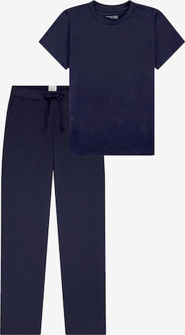 SCHIESSER Pajama 'Mix & Relax' in Blue: front