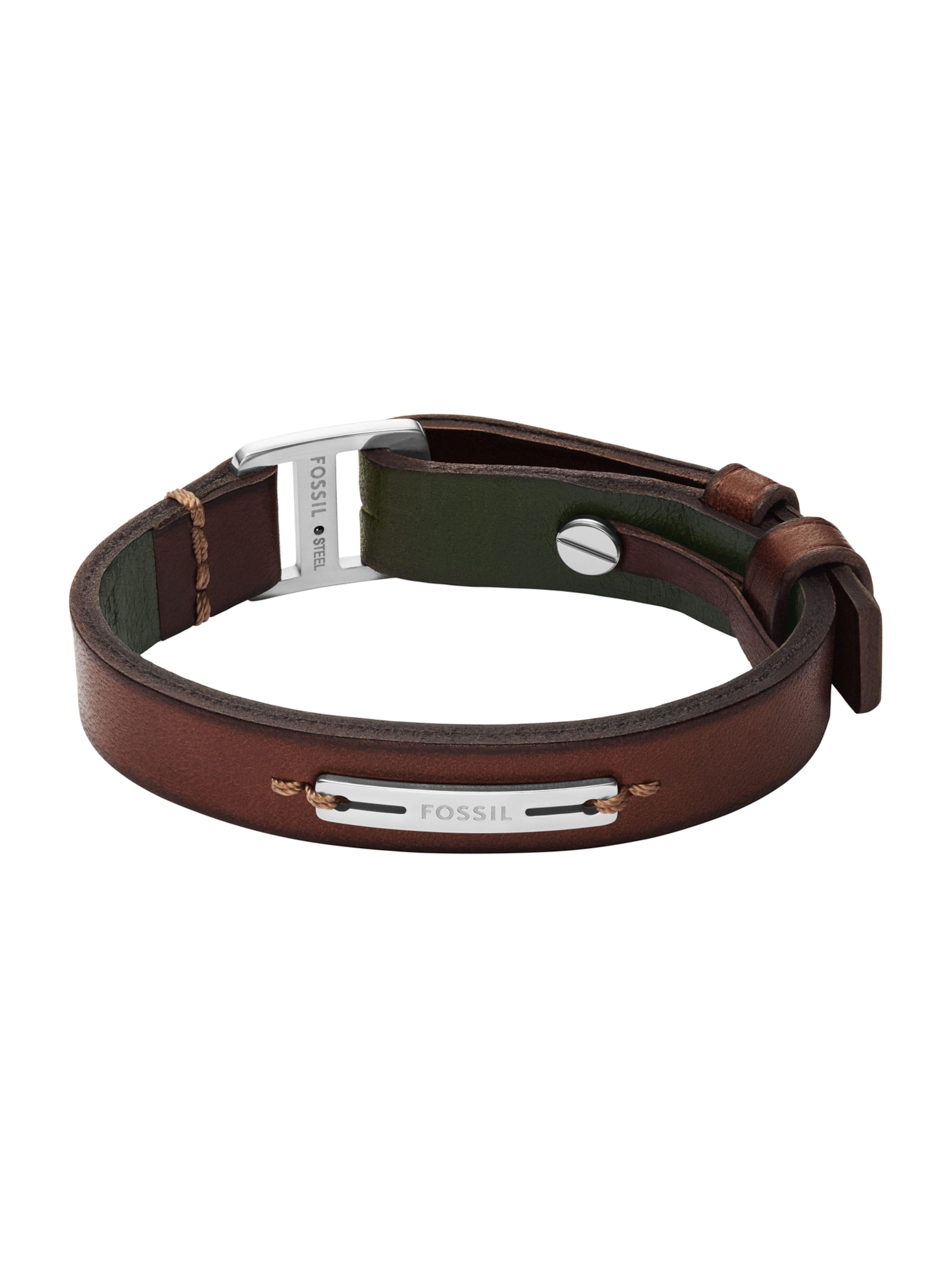 FOSSIL Náramek 'Machine' – hnědá: přední strana