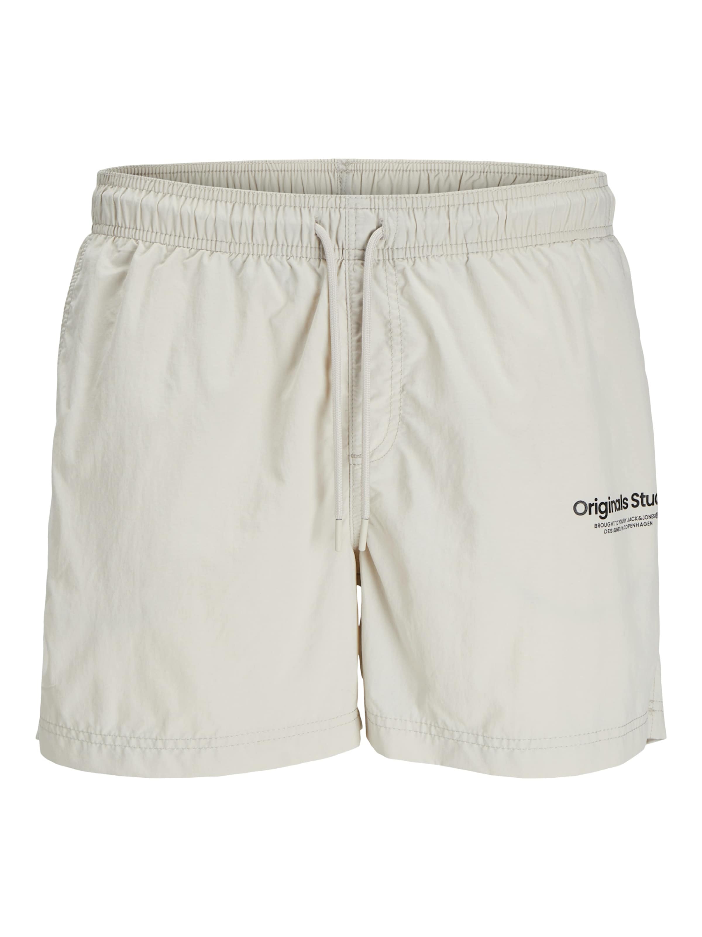 JACK & JONES Zwemshorts 'NAXOS' in Wit: voorkant