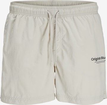 JACK & JONES Zwemshorts 'NAXOS' in Wit: voorkant