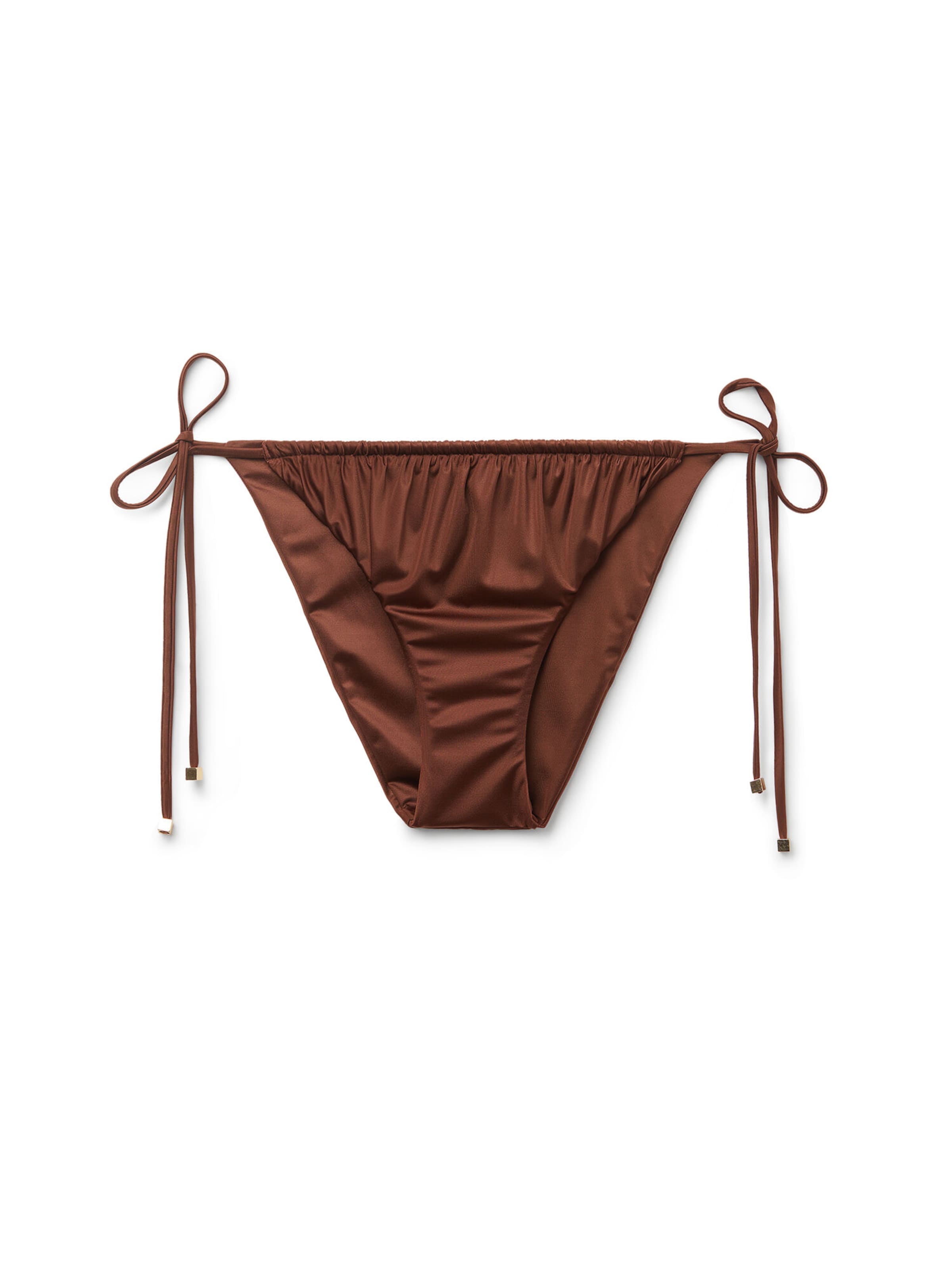 CALZEDONIA Bikini Bottoms in Brown: front