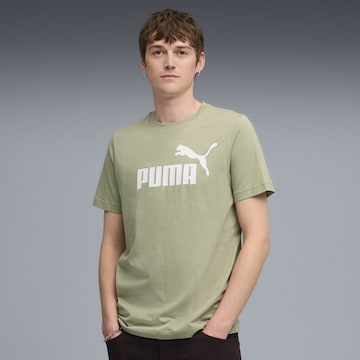 PUMA Футболка 'Ess No. 1' в Зеленый: спереди