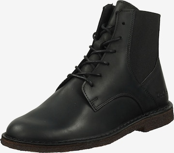 Kickers Lace-Up Ankle Boots in Black: front