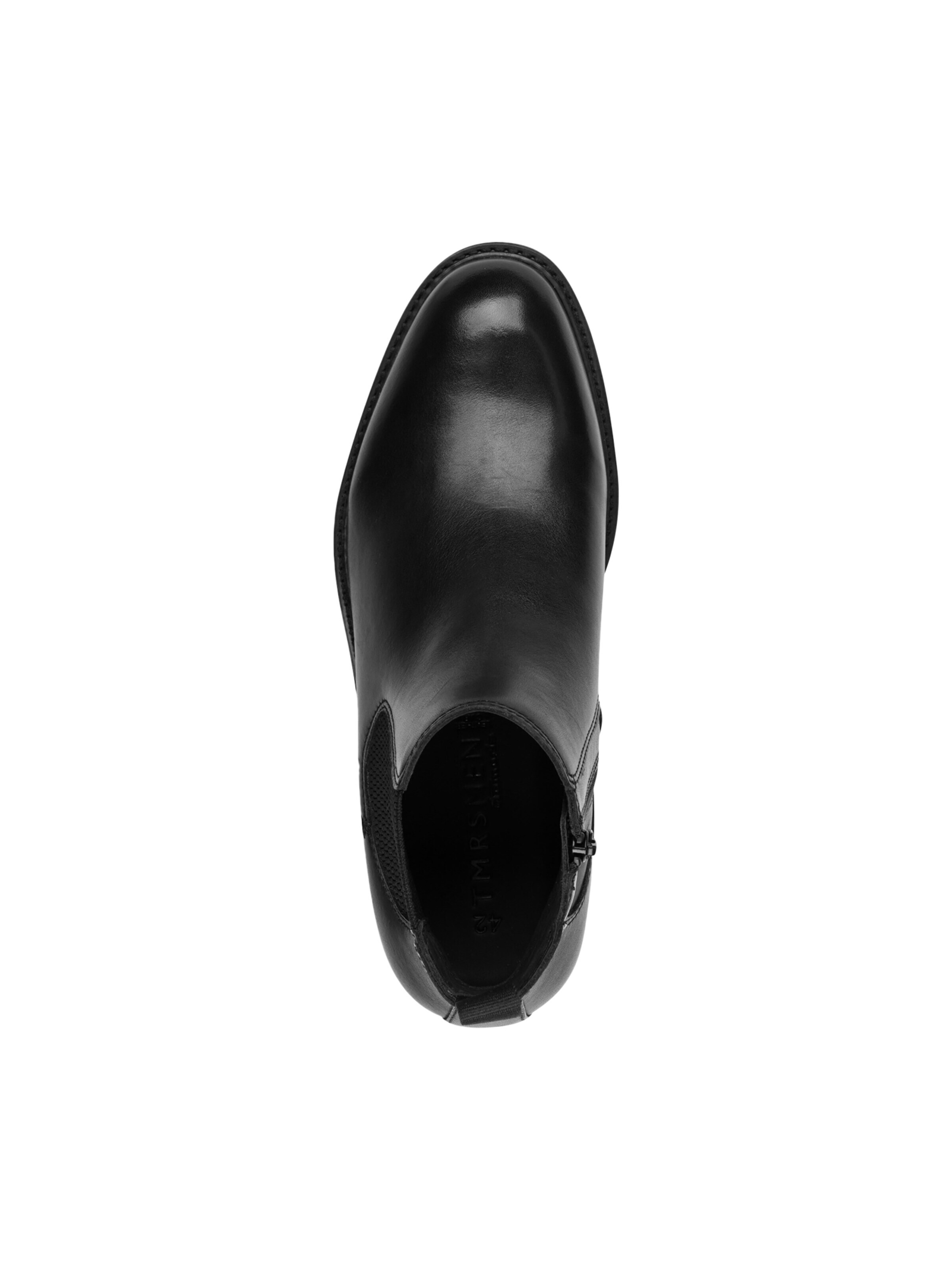 Tamaris Boots 'Lederstiefeletten' in Black