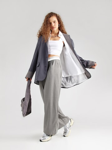 HOLLISTER Wide leg Bandplooibroek 'EMEA' in Grijs