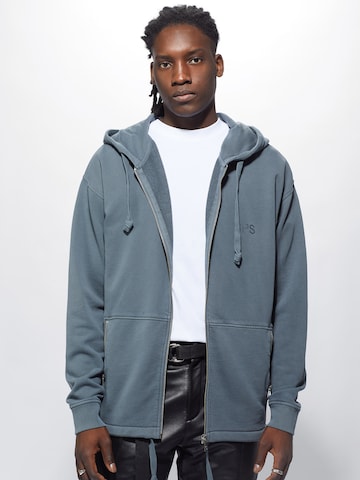 Young Poets Zip-Up Hoodie 'Joris' in Grey: front