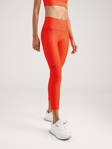 UNDER ARMOUR Skinny Sportovní kalhoty – červená: přední strana