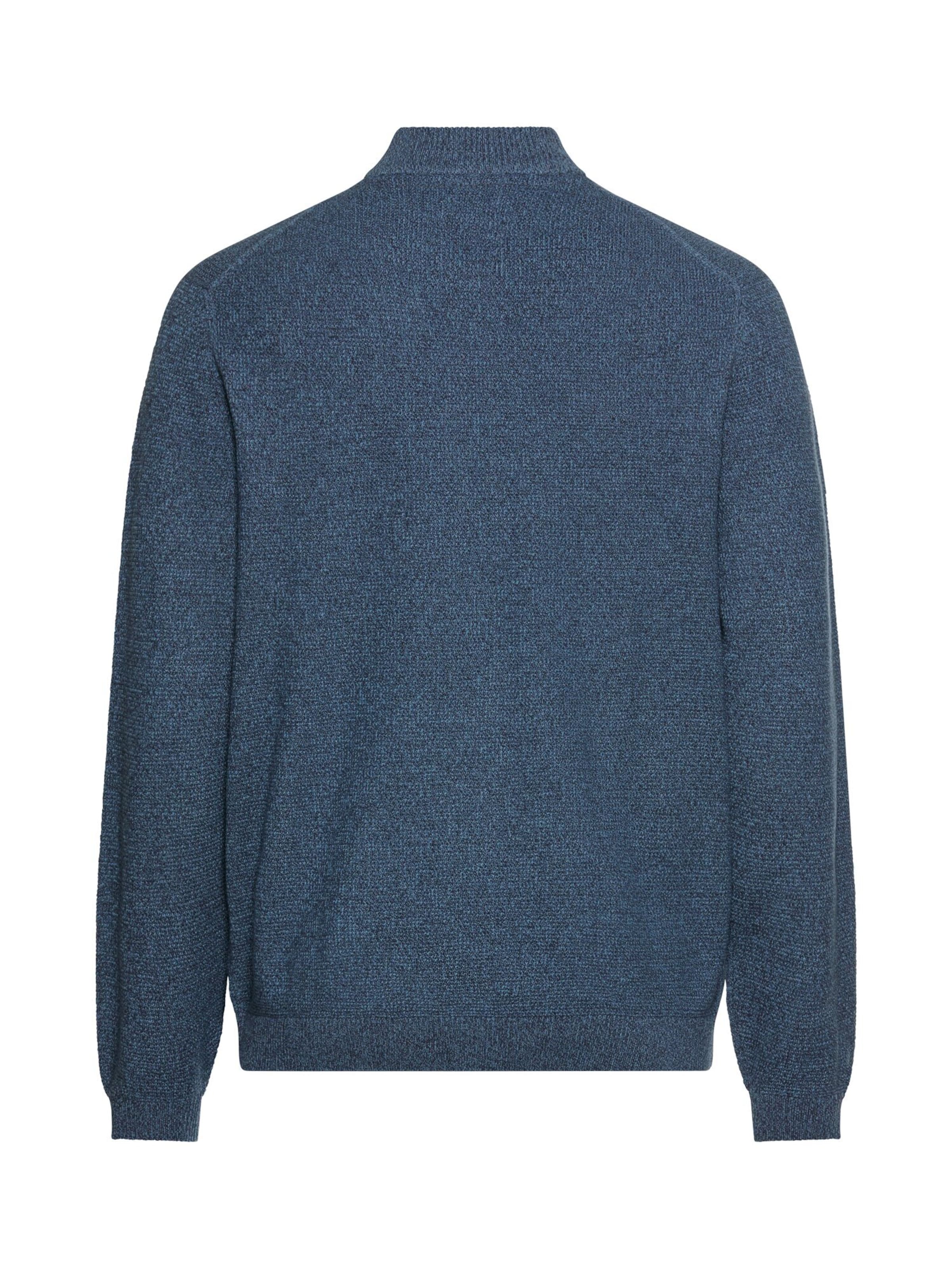 CAMEL ACTIVE Strickjacke mit Bomberkragen in Blau