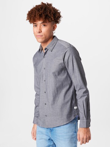 s.Oliver Regular fit Button Up Shirt in Grey: front