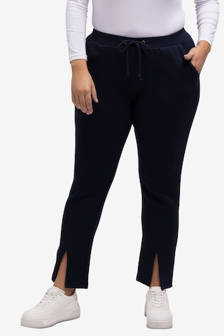 Ulla Popken Regular Broek in Blauw: voorkant