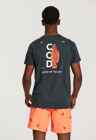 Shiwi T-shirt 'CATCH OF THE DAY' i grön