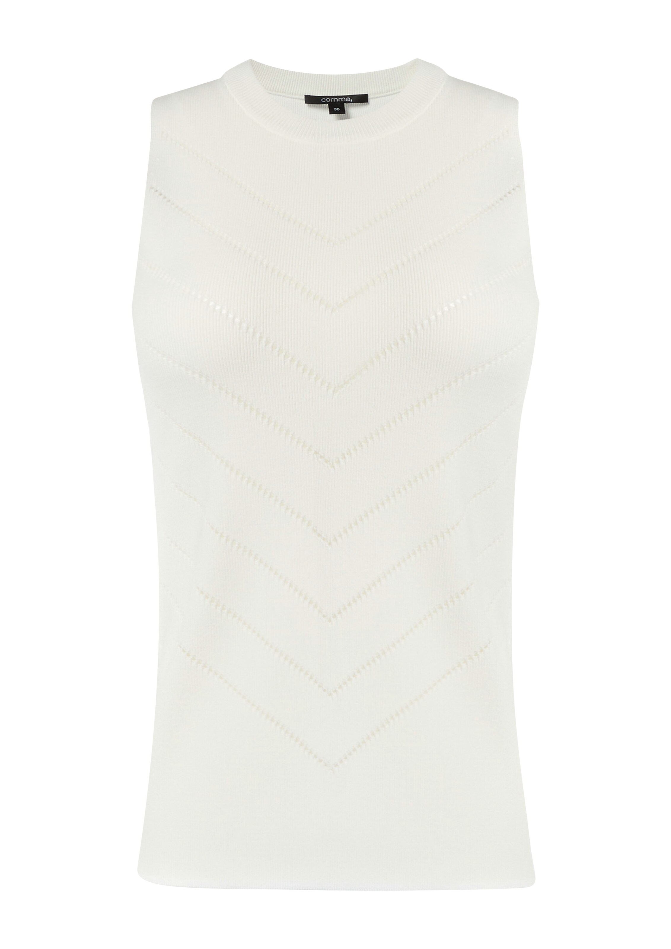 COMMA Pullover in Weiß: Vorderseite
