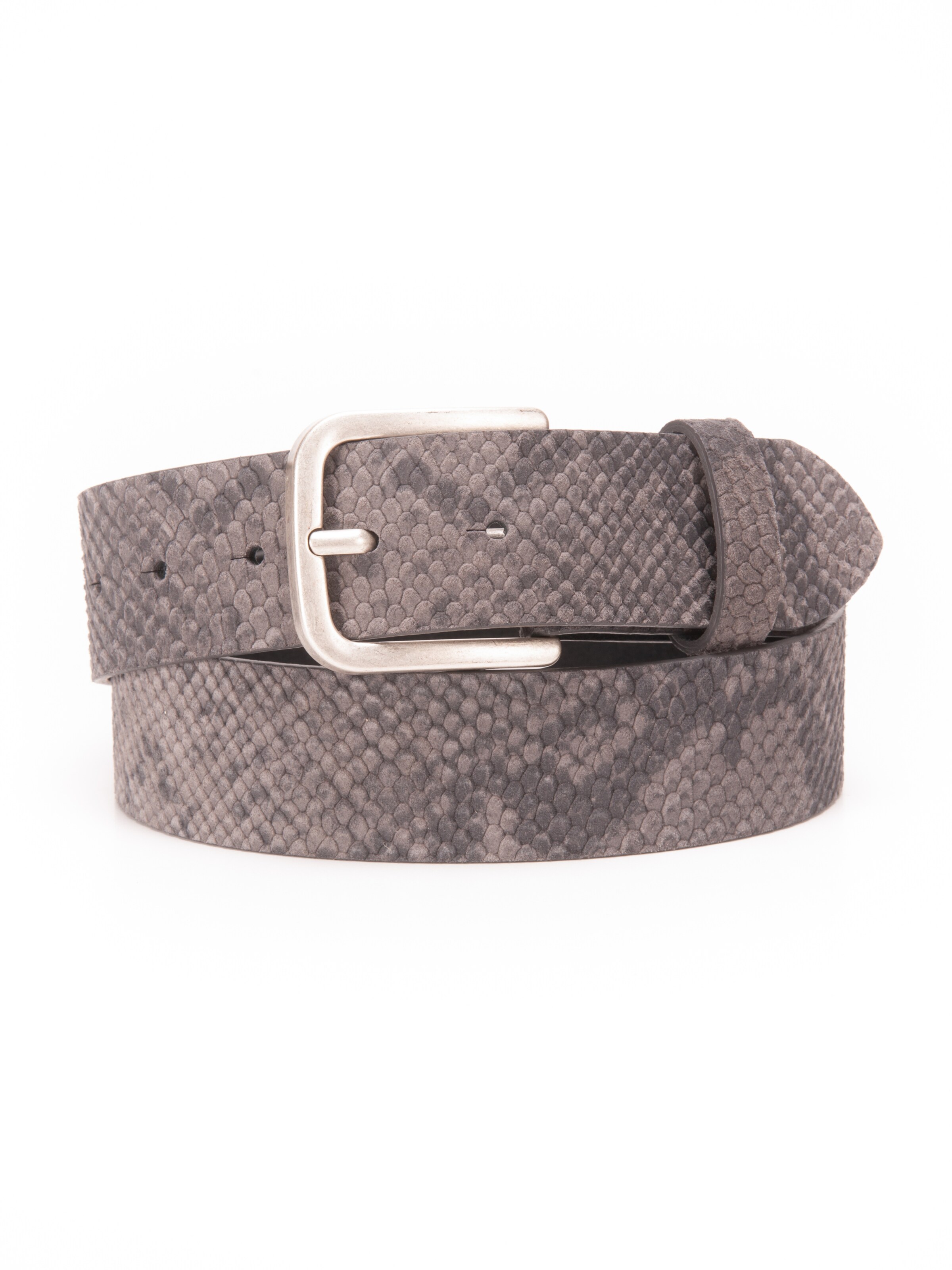 BA98 Ledergürtel 'Cologne' in Grau