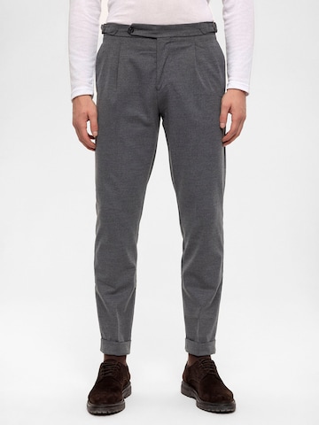 Antioch Slim fit Pleat-Front Pants in Grey: front