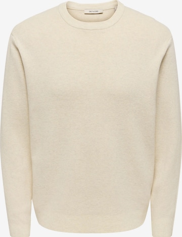 Only & Sons Pullover 'TING ' in Weiß: Vorderseite
