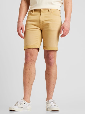 JACK & JONES - Regular Calças de ganga 'RICK EVAN' em bege: frente