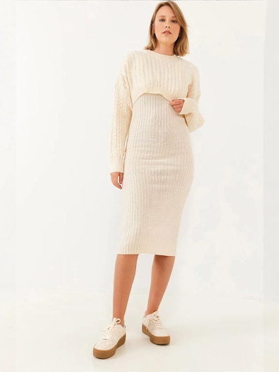 Abito in maglia Bianco Lucci di colore beige, Visualizzazione prodotti