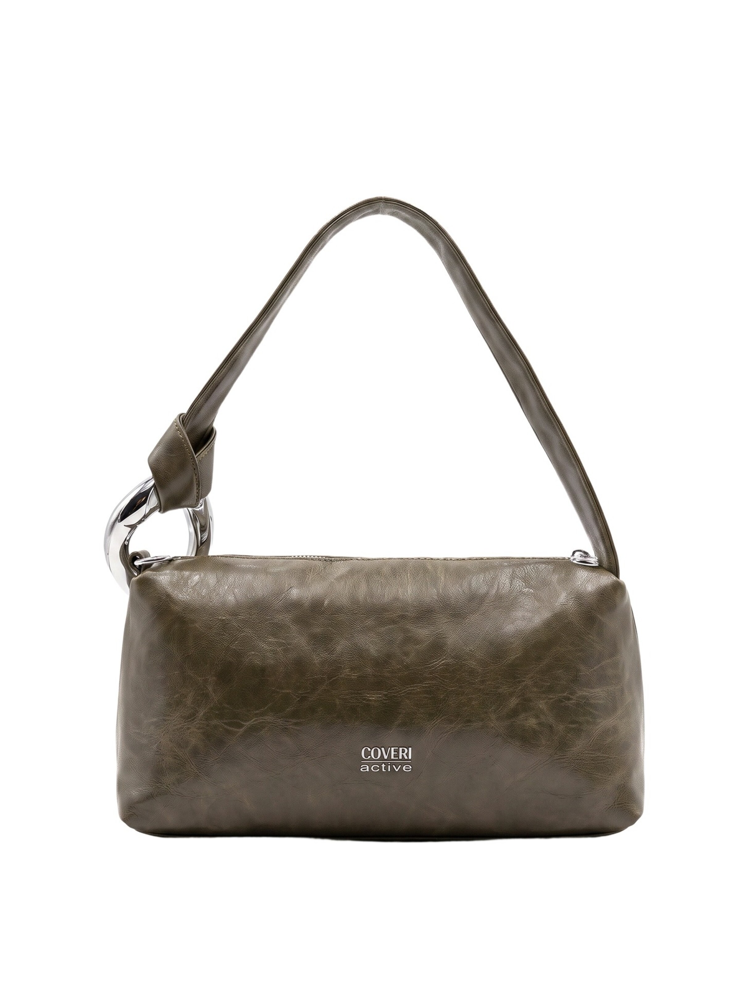 Borsa a spalla di Coveri in verde: frontale