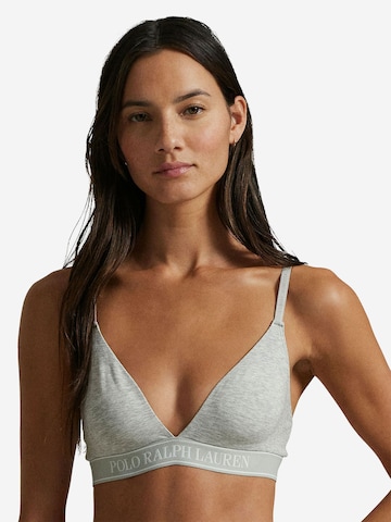Polo Ralph Lauren Triangel Triangel-BH ' Polo Essentials ' in Grau: Vorderseite