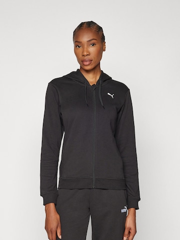 PUMA Sportief sweatvest 'Train All Day Essential' in Zwart: voorkant