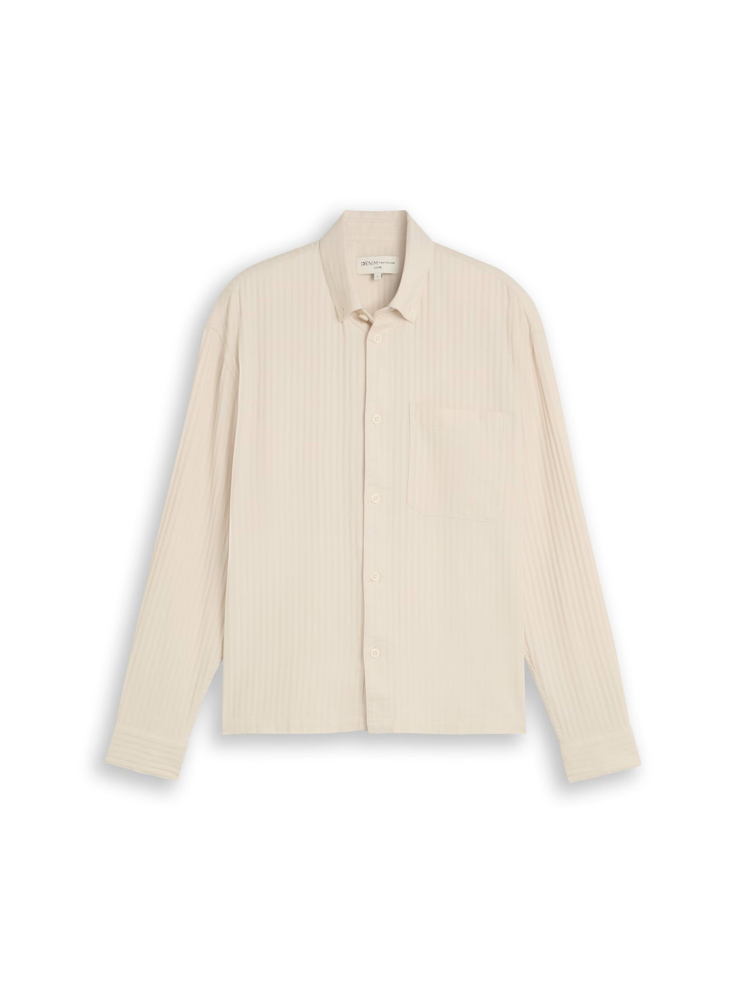 TOM TAILOR DENIM Button Up Shirt in XXL in Off white, Item view