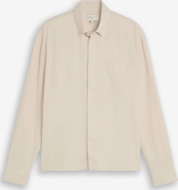Fit confort Chemise TOM TAILOR DENIM en beige : devant