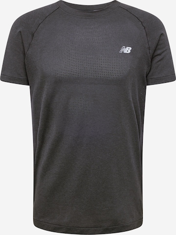new balance Λειτουργικό μπλουζάκι 'Athletics' σε μαύρο: μπροστά