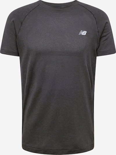 new balance T-Shirt fonctionnel 'Athletics' en gris / noir, Vue avec produit