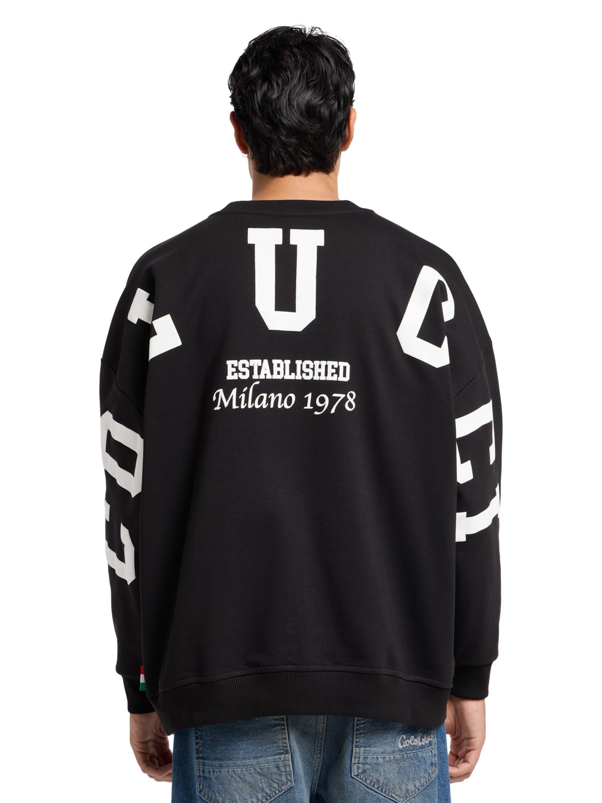 Carlo Colucci Sweatshirt &#x27;Di Quirico&#x27; in Black: front