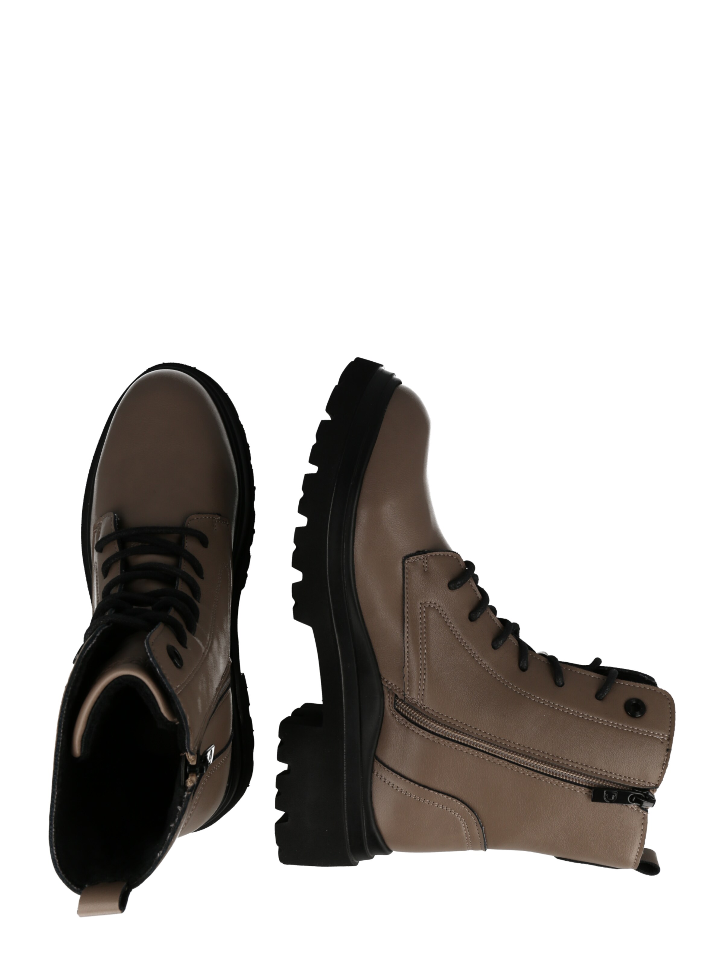 Bottines à lacets TOM TAILOR en marron