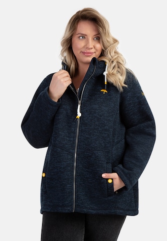 Schmuddelwedda Fleece Jacket in Blue: front