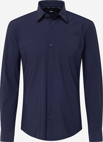 BOSS Black Comfort fit Button Up Shirt 'P-ROAN-C1' in Blue: front