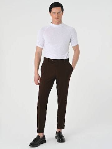 Antioch Slim fit Trousers with creases in Brown