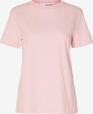 SELECTED FEMME T-Shirt 'MY ESSENTIAL' in Pink: predná strana