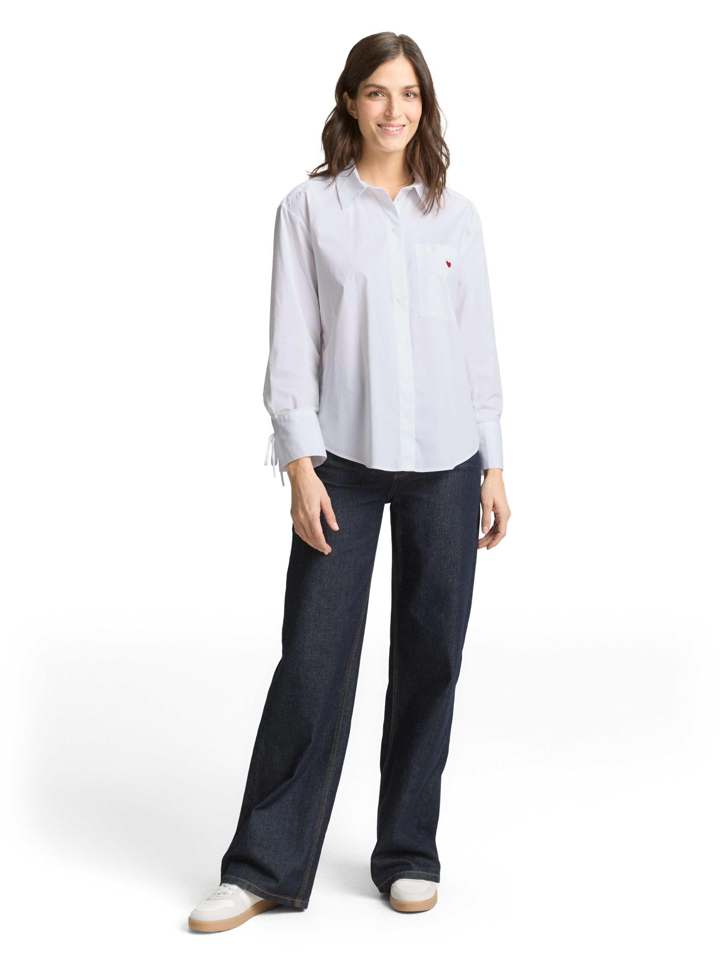 TOM TAILOR Bluse i hvid