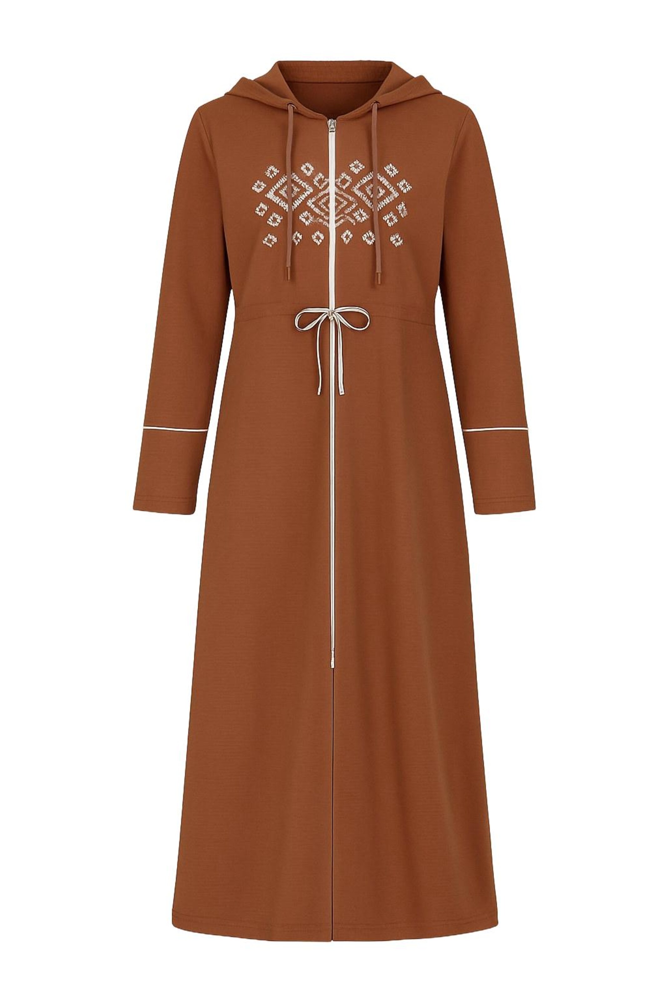 MODAMIHRAM Shirt Dress in Brown