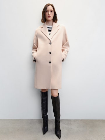 MANGO Between-Seasons Coat in Pink