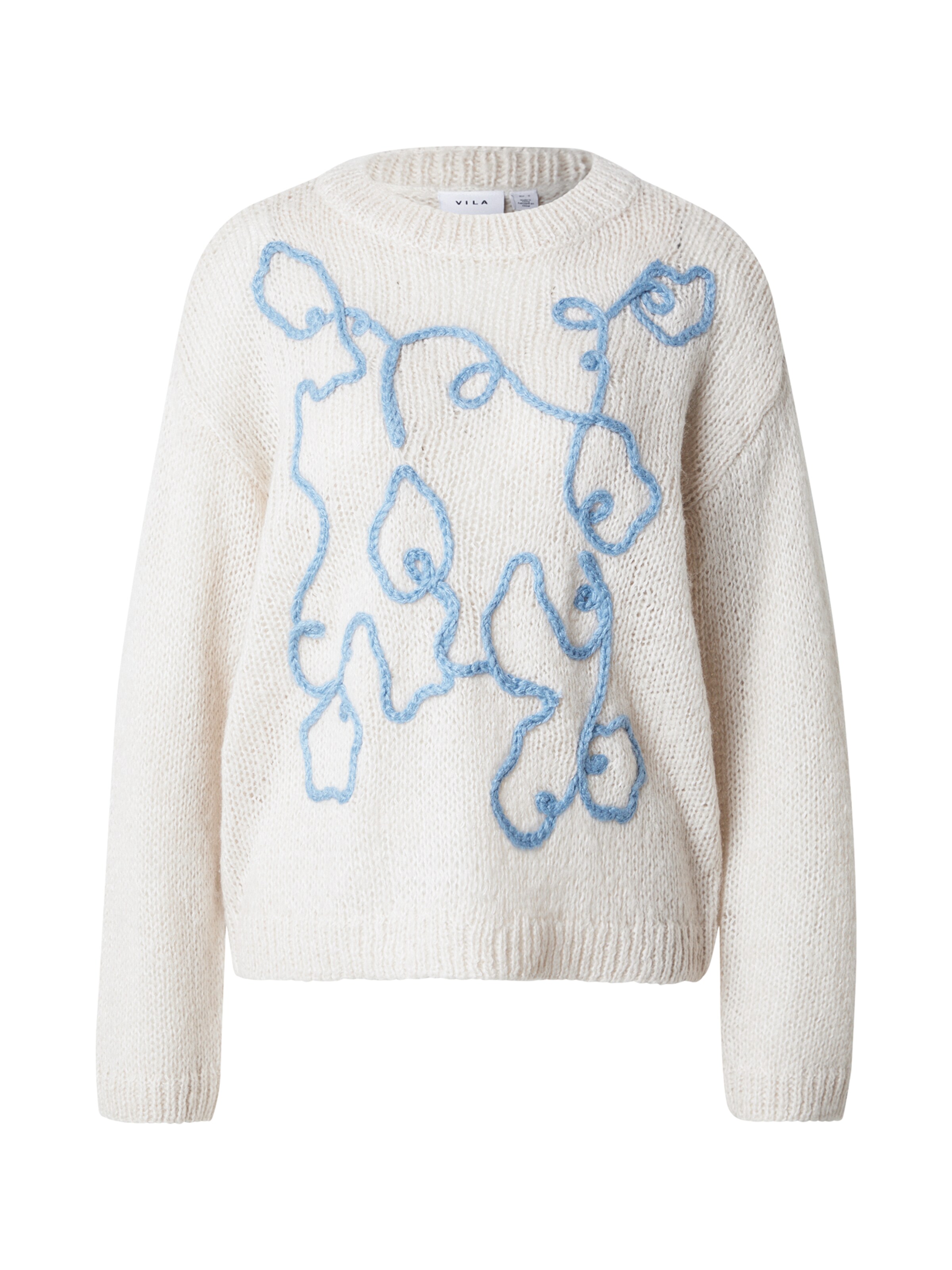 VILA Svetr – béžová: přední strana