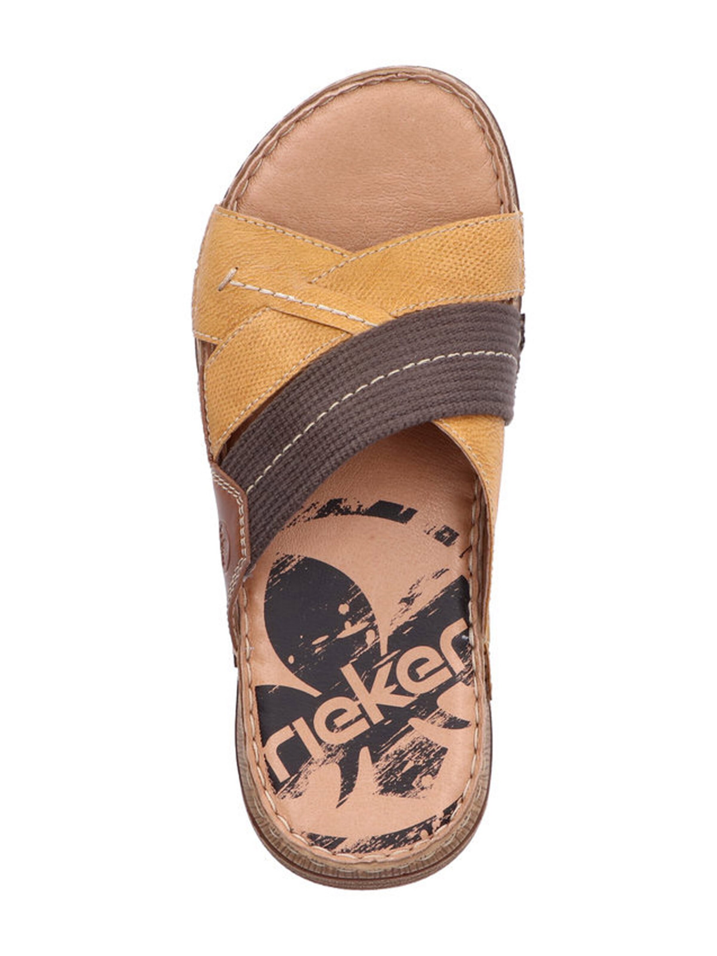 Männer Offene Schuhe RIEKER Pantolette in Gelb - JA22873 Männer Offene Schuhe RIEKER Pantolette in Gelb - JA22873