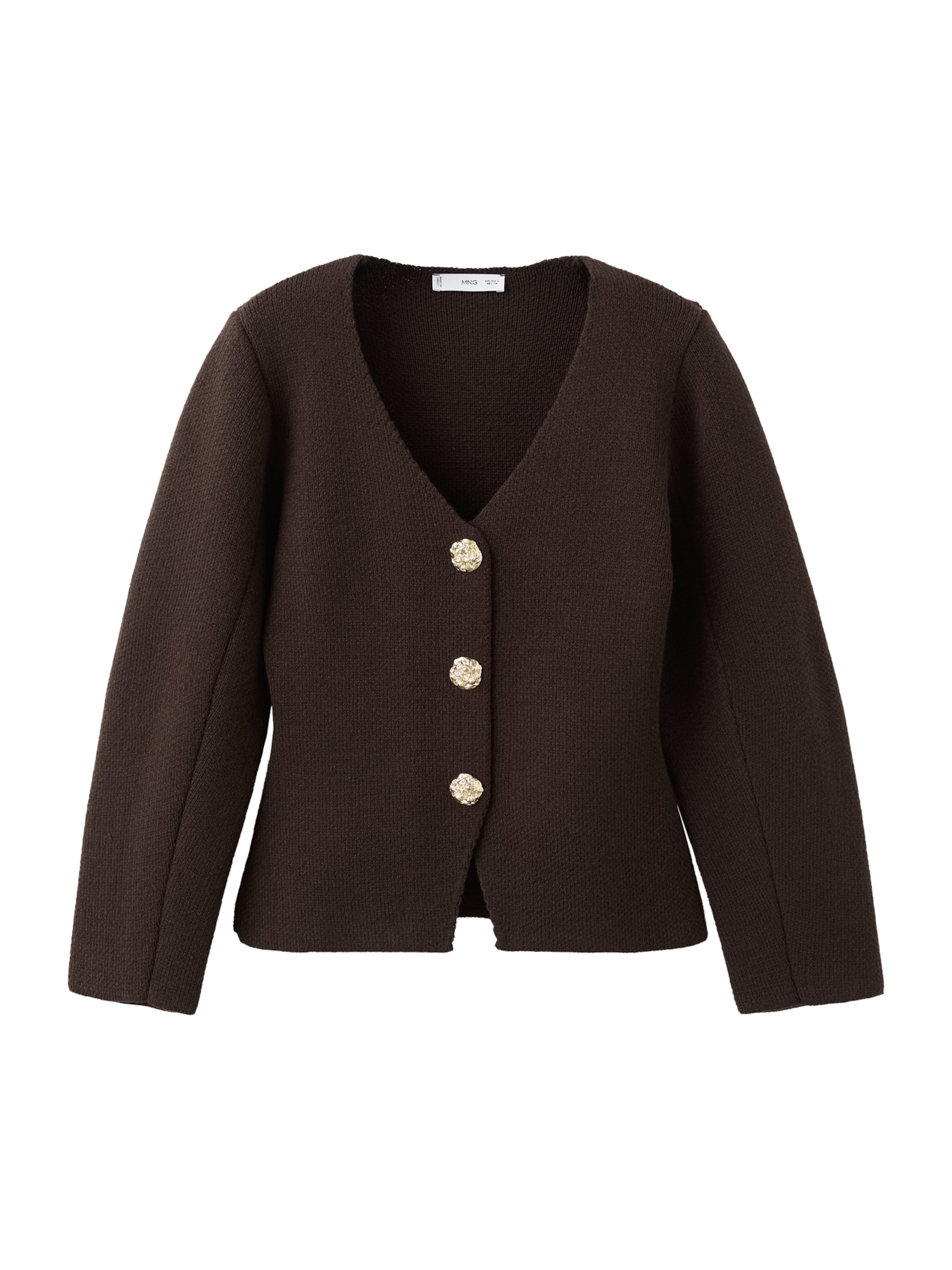 MANGO Strickjacke 'Gaudi' in Braun: Vorderseite